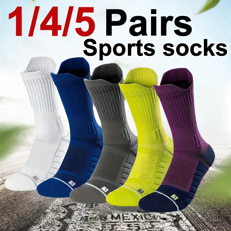 1/4/5 Pairs Men Sports Socks Cushioning 4.0 Technology Odor Proof Sweat Absorbing Breathable Running Basketball Compression Sock One Size
1/4/5 Pairs Men Sports Socks Cushioning 4.0 Technology Odor Proof Sweat Absorbing Breathable Running Basketball Compression Sock One Size