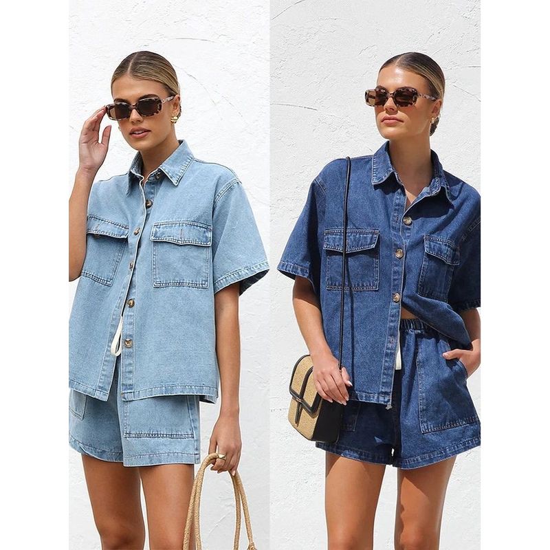 Flip Collar Pocket Short Denim Sexy Suit Lapel Pocket Short Denim Suit dark blue XL
Flip Collar Pocket Short Denim Sexy Suit Lapel Pocket Short Denim Suit dark blue XL