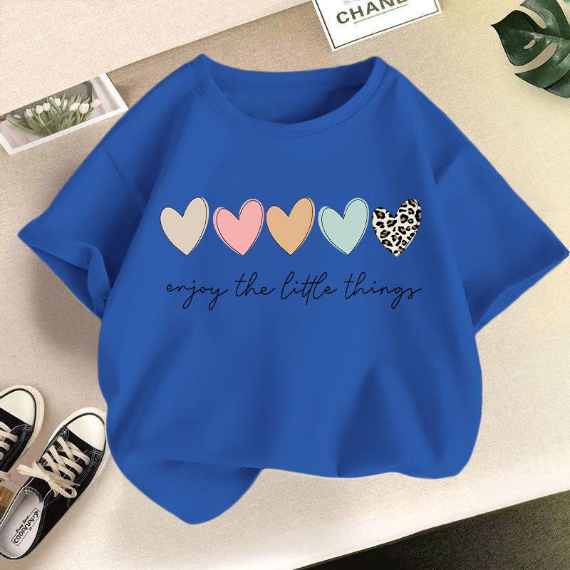 Girls T-shirt 2025 New Summer Round Neck Girls Top with Heart Printed Pure Cotton Short Sleeved Children s Clothing Trend 100
Girls T-shirt 2025 New Summer Round Neck Girls Top with Heart Printed Pure Cotton Short Sleeved Children s Clothing Trend 100