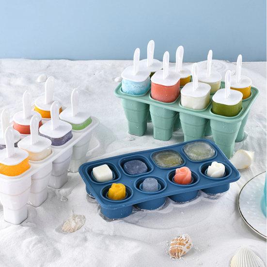 Ice Making Mold Convenient Foldable Reusable 8 Grids Collapsible Silicone Baby Popsicle Molds Maker Bakery Tool
Ice Making Mold Convenient Foldable Reusable 8 Grids Collapsible Silicone Baby Popsicle Molds Maker Bakery Tool