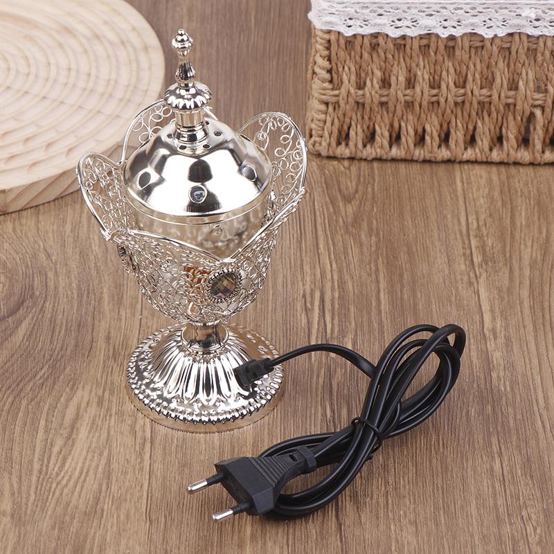 Металлическая комнатная горелка Ближний Восток Церковь Электрическая кадильница Металлическая горелка Винтажная горелка для сандала (Eu Plug) серебряный
Металлическая комнатная горелка Ближний Восток Церковь Электрическая кадильница Металлическая горелка Винтажная горелка для сандала (Eu Plug) серебряный