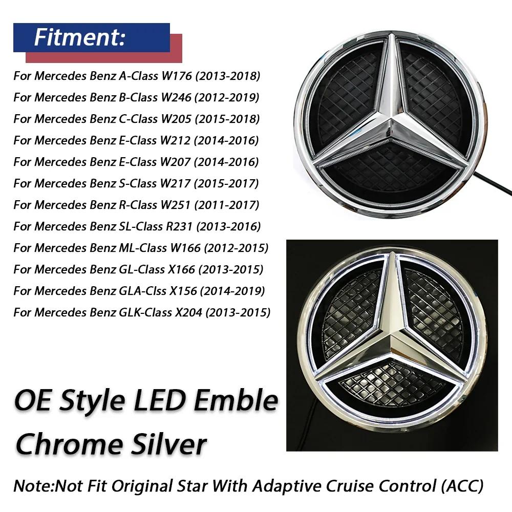 Car Sticker Chrome Silver LED Mirror Emblems Style Front Grilled Star Emblems For Mercedes Benz A/B/C/E/S/R/ML/SL-Class X156 W20
Car Sticker Chrome Silver LED Mirror Emblems Style Front Grilled Star Emblems For Mercedes Benz A/B/C/E/S/R/ML/SL-Class X156 W20