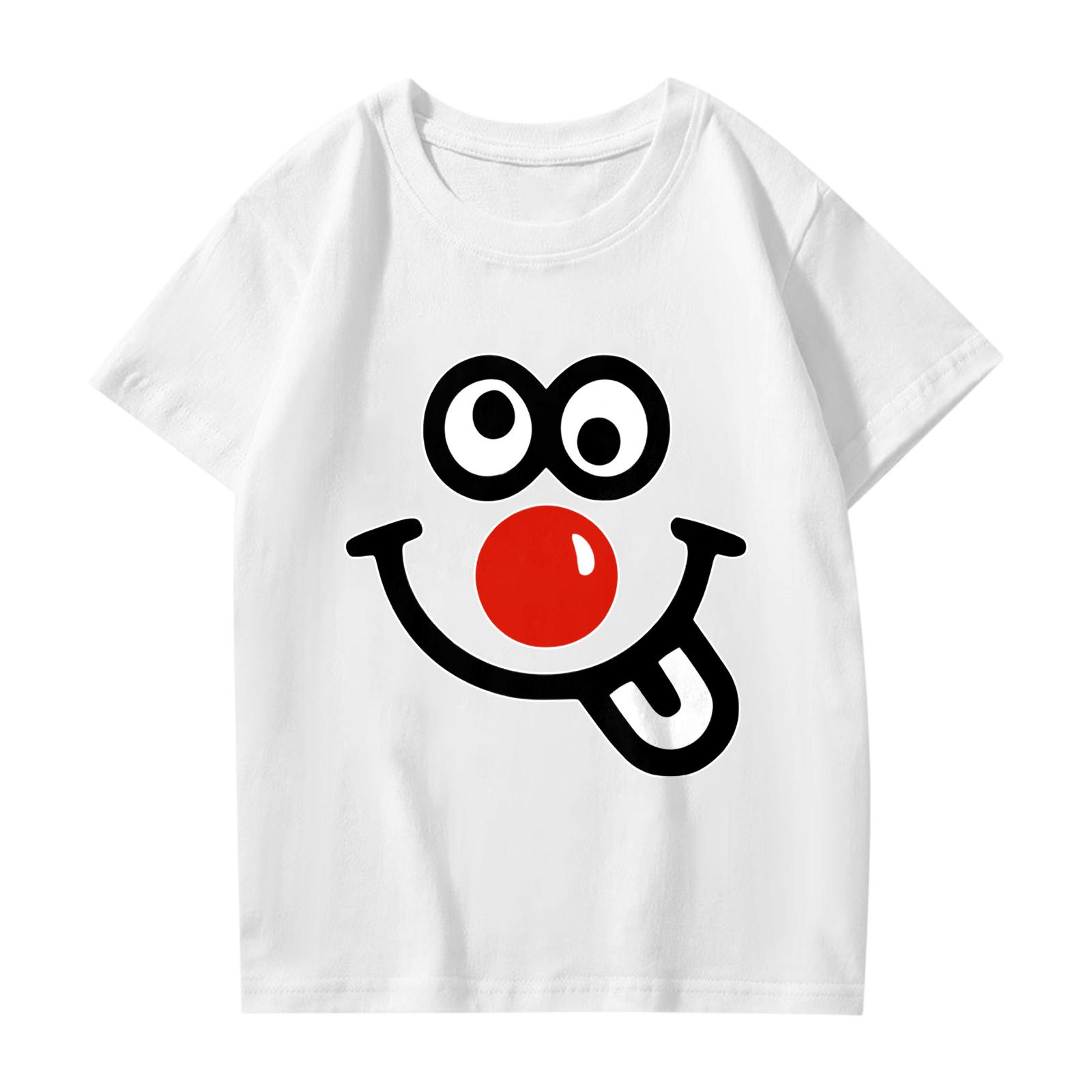 Fashionable Round Neck Short Sleeve Work Clothes Printed Tops For KID Summer Tops 160
Fashionable Round Neck Short Sleeve Work Clothes Printed Tops For KID Summer Tops 160