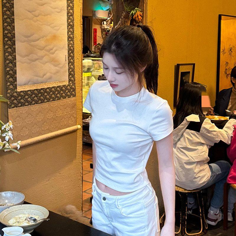Yljzz White Shoulder Short-Sleeved T-shirt Women s Summer New Arrival Slim Fit Inner Wear Western Style Small Shirt Slim Looking Bottoming Shirt Tops White S
Yljzz White Shoulder Short-Sleeved T-shirt Women s Summer New Arrival Slim Fit Inner Wear Western Style Small Shirt Slim Looking Bottoming Shirt Tops White S
