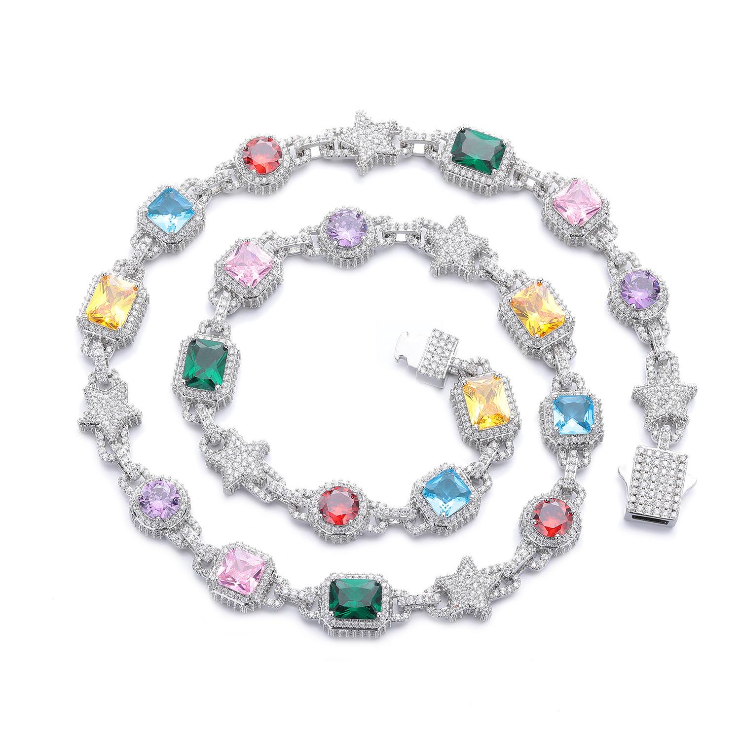 European and American light luxury geometric star chain necklace copper zircon multi-colored gemstone 1111 winter commuter jewelry Bracelet 7inch (length about 18cm)
European and American light luxury geometric star chain necklace copper zircon multi-colored gemstone 1111 winter commuter jewelry Bracelet 7inch (length about 18cm)