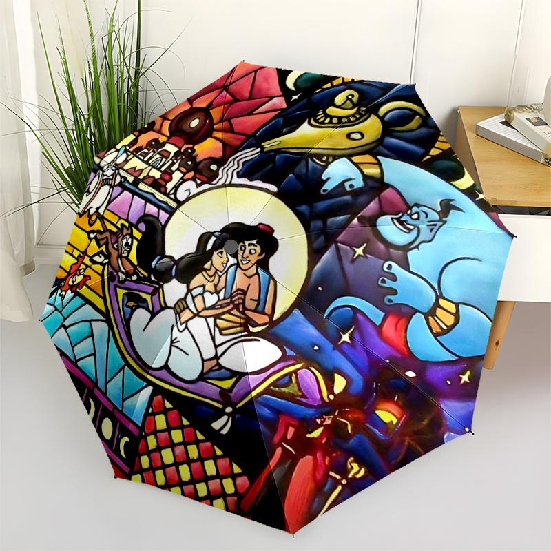 1pc Aladdin & Jasmine Stained Glass Design Automatic Opening Umbrella - Portable Folding Design with Iron Frame - Outdoor - Ideal Gift for F
1pc Aladdin & Jasmine Stained Glass Design Automatic Opening Umbrella - Portable Folding Design with Iron Frame - Outdoor - Ideal Gift for F