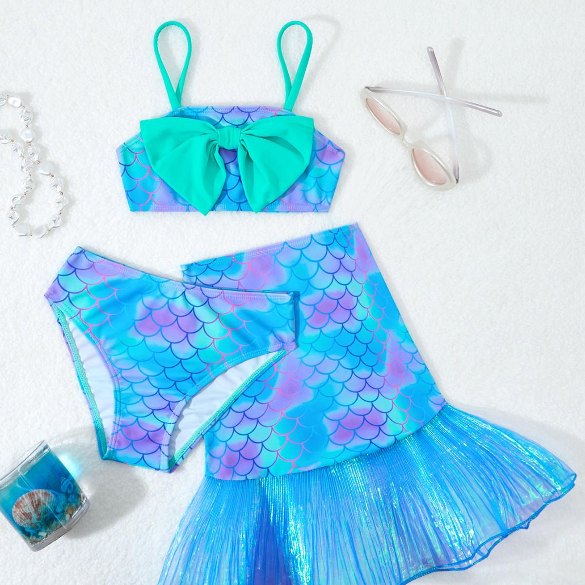 2025 Mermaid Three-Piece Swimsuit Set for Girls: Halter Top, Available in S, M, L 7 Years
2025 Mermaid Three-Piece Swimsuit Set for Girls: Halter Top, Available in S, M, L 7 Years