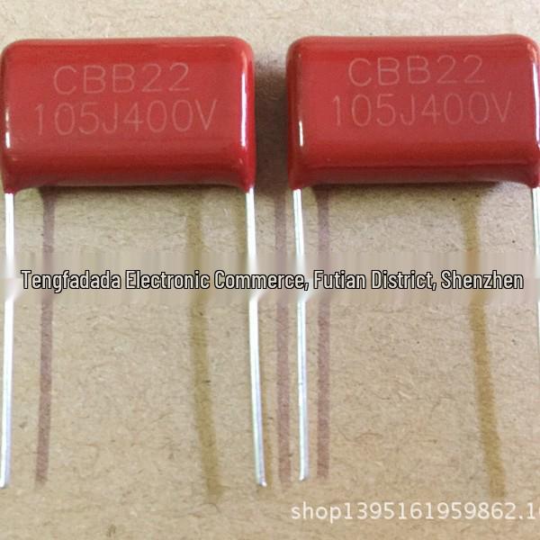 CBB22 Capacitor, 400V, 1uF (1000nF), 105J, 15mm Pin Spacing, 20mm Size. Genuine K-grade, 20mm Pin Spacing
CBB22 Capacitor, 400V, 1uF (1000nF), 105J, 15mm Pin Spacing, 20mm Size. Genuine K-grade, 20mm Pin Spacing
