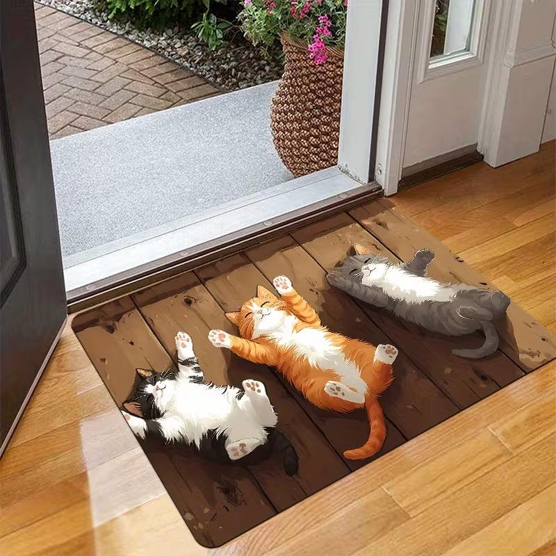 Adorable Sleeping Cat Doormat Non-Slip Entry Floor Mat Cute Kitten Home Decor Rug Front Door Mat for Cat Lovers Bedroom 40x60cm
Adorable Sleeping Cat Doormat Non-Slip Entry Floor Mat Cute Kitten Home Decor Rug Front Door Mat for Cat Lovers Bedroom 40x60cm