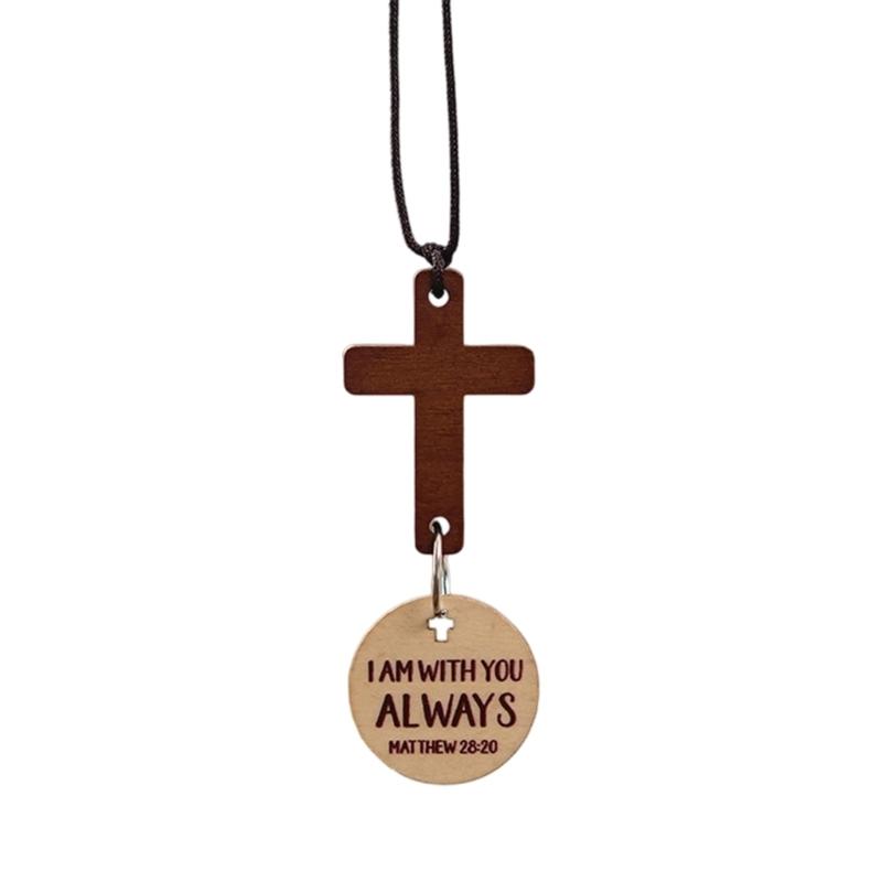 Natural Wood Crosses Car Rearview Mirror Hanging Ornament Religious Christian Faith Symbol for Vehicle Decors Gift 1
Natural Wood Crosses Car Rearview Mirror Hanging Ornament Religious Christian Faith Symbol for Vehicle Decors Gift 1