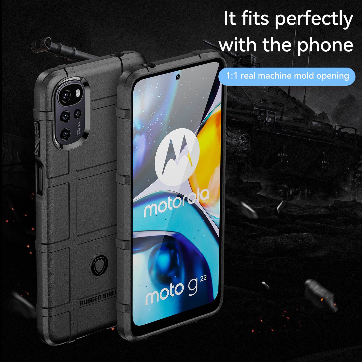 Rugged Square Grid Phone Case for Motorola Moto G22/E32 4G/E32S 4G,Anti-drop Thickened TPU Protective Cover Black
Rugged Square Grid Phone Case for Motorola Moto G22/E32 4G/E32S 4G,Anti-drop Thickened TPU Protective Cover Black