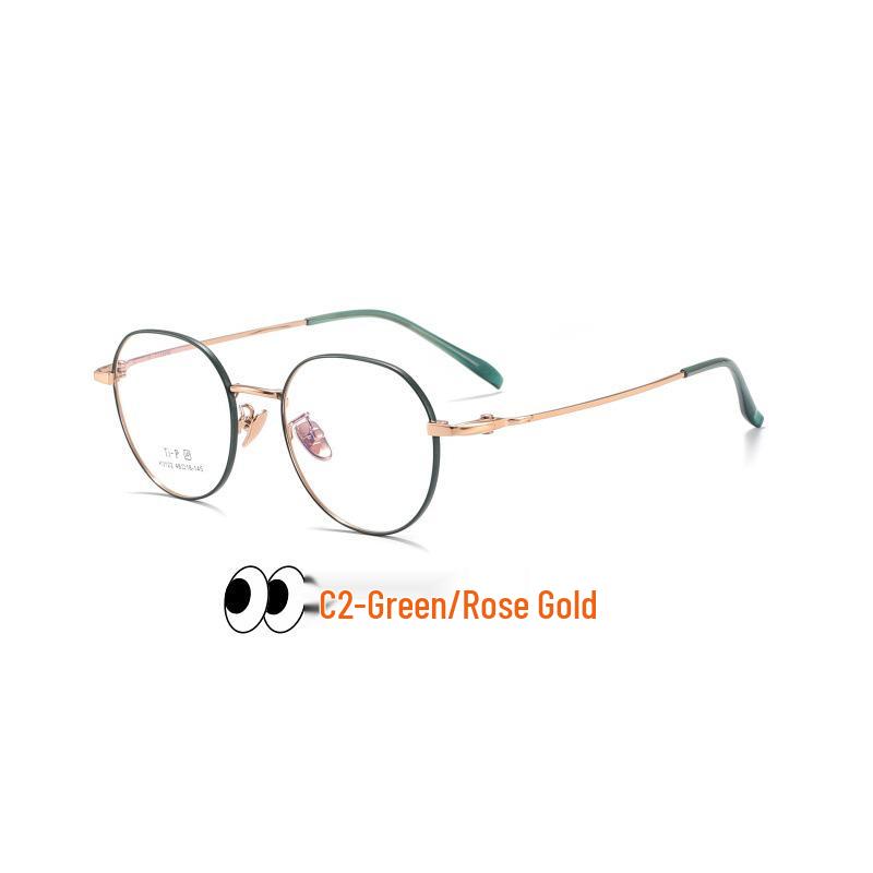 Keming Retro Titanium Round Eyeglass Frames with IP Plating - Model 3122
Keming Retro Titanium Round Eyeglass Frames with IP Plating - Model 3122