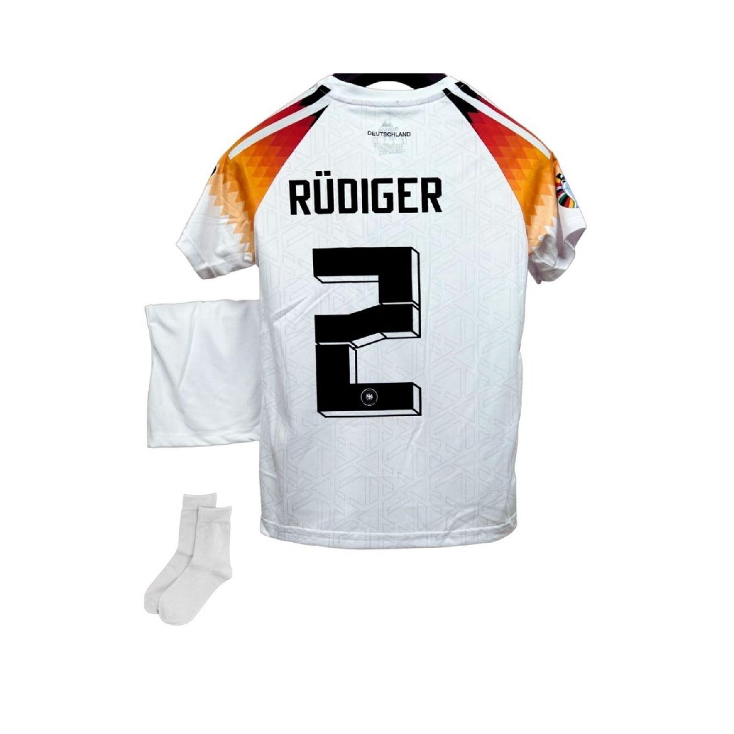 Germany Euro 2024 Rdiger White Kids Football Jersey (jersey-shorts-socks-bracelet) Set Of 4 3-4 Yaş чистый
Germany Euro 2024 Rdiger White Kids Football Jersey (jersey-shorts-socks-bracelet) Set Of 4 3-4 Yaş чистый