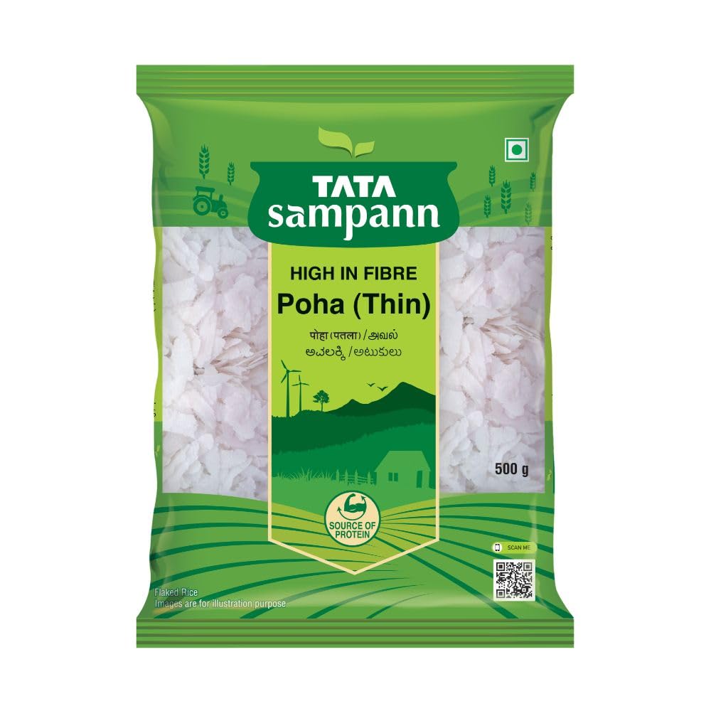 Tata Sampann White Thin Poha 500g Flaked Rice For Healthy Breakfast Snack Recipes
Tata Sampann White Thin Poha 500g Flaked Rice For Healthy Breakfast Snack Recipes