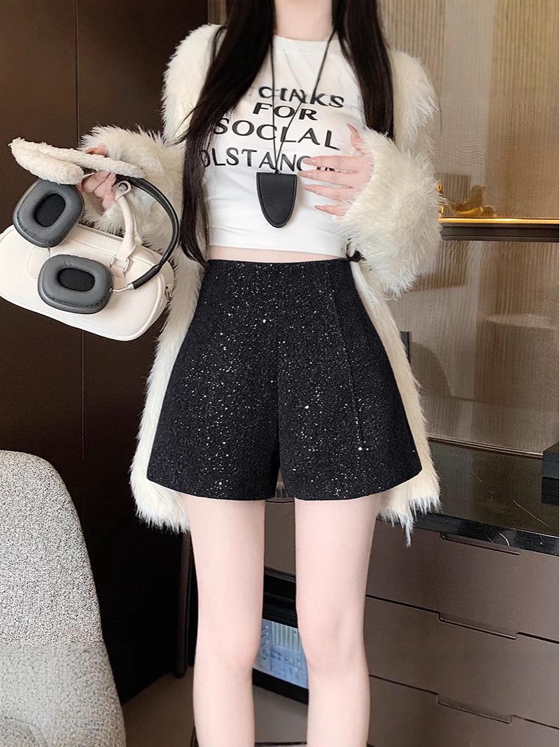 Sparkly Sequin High-Waist Tweed A-Line Shorts - Women s 2024 Autumn/Winter Korean Style, Versatile Slimming Wide-Leg Design 2XL
Sparkly Sequin High-Waist Tweed A-Line Shorts - Women s 2024 Autumn/Winter Korean Style, Versatile Slimming Wide-Leg Design 2XL