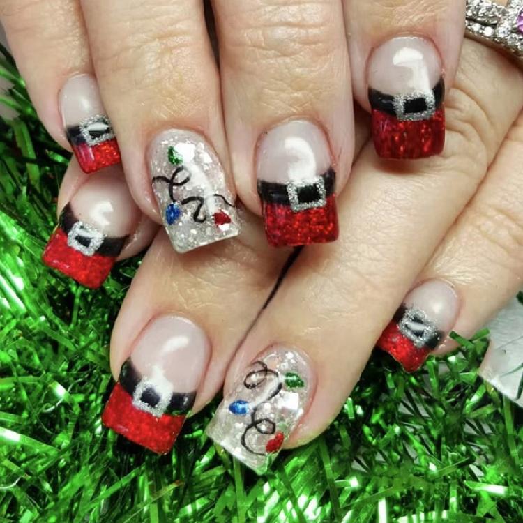 24 Pcs Short Square False Nails Full Cover Stick on Nails French Tip Christmas Artificial Nails Press On Nails for Woman 1
24 Pcs Short Square False Nails Full Cover Stick on Nails French Tip Christmas Artificial Nails Press On Nails for Woman 1