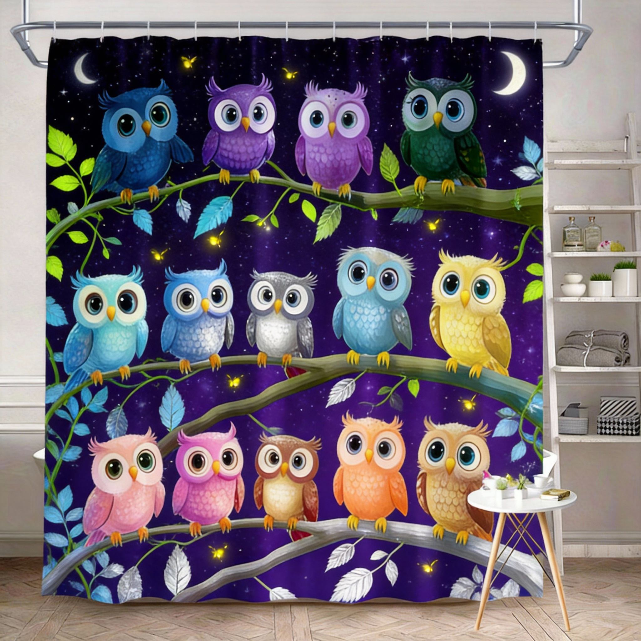 Whimsical Owl Shower Curtain 180x180cm – Expressive Eyes & Pastel Gradient Background, Autumn Bathroom Decor, 12 Hooks 90X180cm(35x70in)
Whimsical Owl Shower Curtain 180x180cm – Expressive Eyes & Pastel Gradient Background, Autumn Bathroom Decor, 12 Hooks 90X180cm(35x70in)