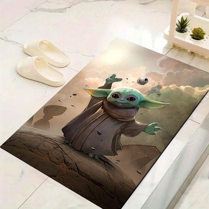 1 шт. Килим із візерунком Йоди з «Зоряних воєн» від Disney, килимок для зони, килим протиковзкий, килимок для підлоги, що миється вручну, підходить для вітальні, спальні, декору дому 60cm by 90cm
1 шт. Килим із візерунком Йоди з «Зоряних воєн» від Disney, килимок для зони, килим протиковзкий, килимок для підлоги, що миється вручну, підходить для вітальні, спальні, декору дому 60cm by 90cm