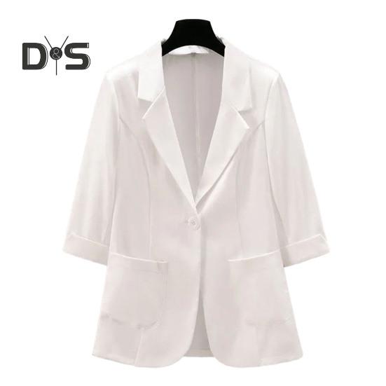 Женский пиджак с лацканами, рукавом 3/4, застежкой на пуговицы, летний пиджак, однотонный, тонкий, дышащий, повседневный пиджак 3XL белый
Женский пиджак с лацканами, рукавом 3/4, застежкой на пуговицы, летний пиджак, однотонный, тонкий, дышащий, повседневный пиджак 3XL белый