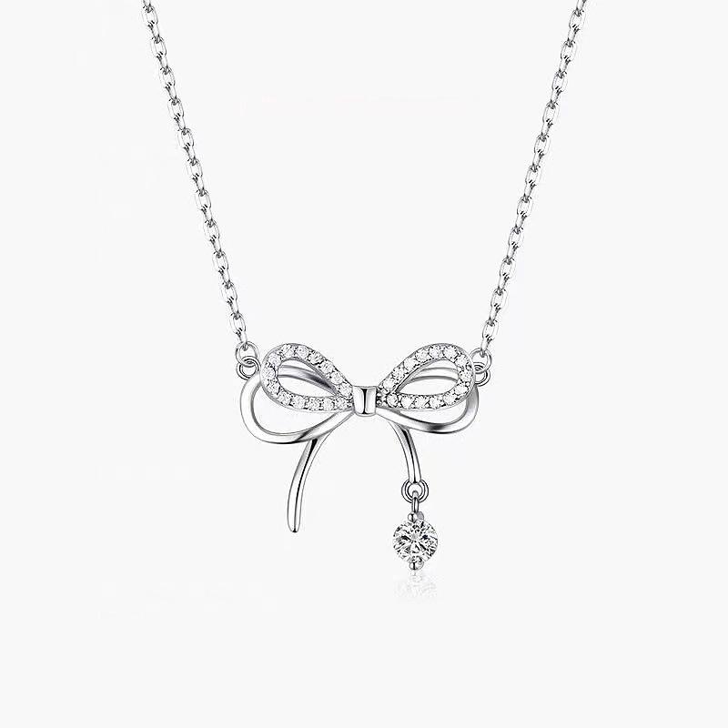 New 925 Sterling Silver Bow Necklace Personality Charming Women s Pendant Necklace Birthday Gift for Friends Exquisite Jewelry платиновий
New 925 Sterling Silver Bow Necklace Personality Charming Women s Pendant Necklace Birthday Gift for Friends Exquisite Jewelry платиновий