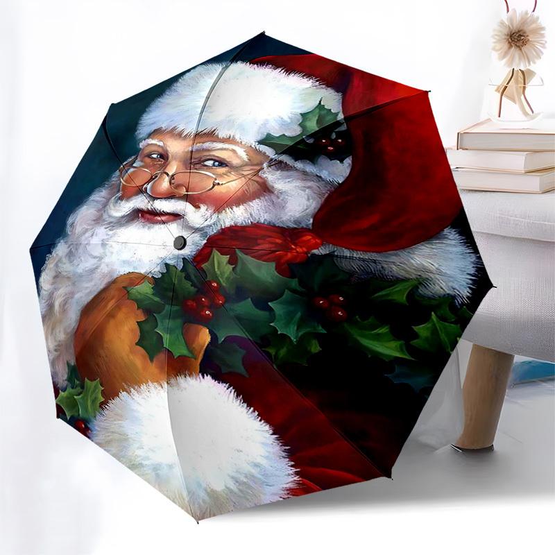 1pc Merry Christmas! Santa s Holly & Berries Design Automatic Folding Umbrella, Portable 3-Fold Design, 8-Bone Iron Frame Outdoor Umbrella, Perfect Gi
1pc Merry Christmas! Santa s Holly & Berries Design Automatic Folding Umbrella, Portable 3-Fold Design, 8-Bone Iron Frame Outdoor Umbrella, Perfect Gi