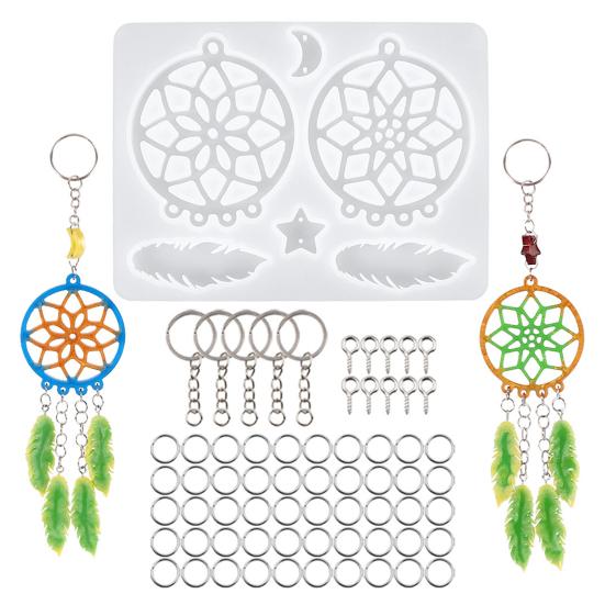 Dream Catcher Silicone Mold DIY Resin Craft Mold Dreamcatcher Making Mold for DIY Resin Dreamcatcher Key Chain Earrings Necklace Charm A
Dream Catcher Silicone Mold DIY Resin Craft Mold Dreamcatcher Making Mold for DIY Resin Dreamcatcher Key Chain Earrings Necklace Charm A