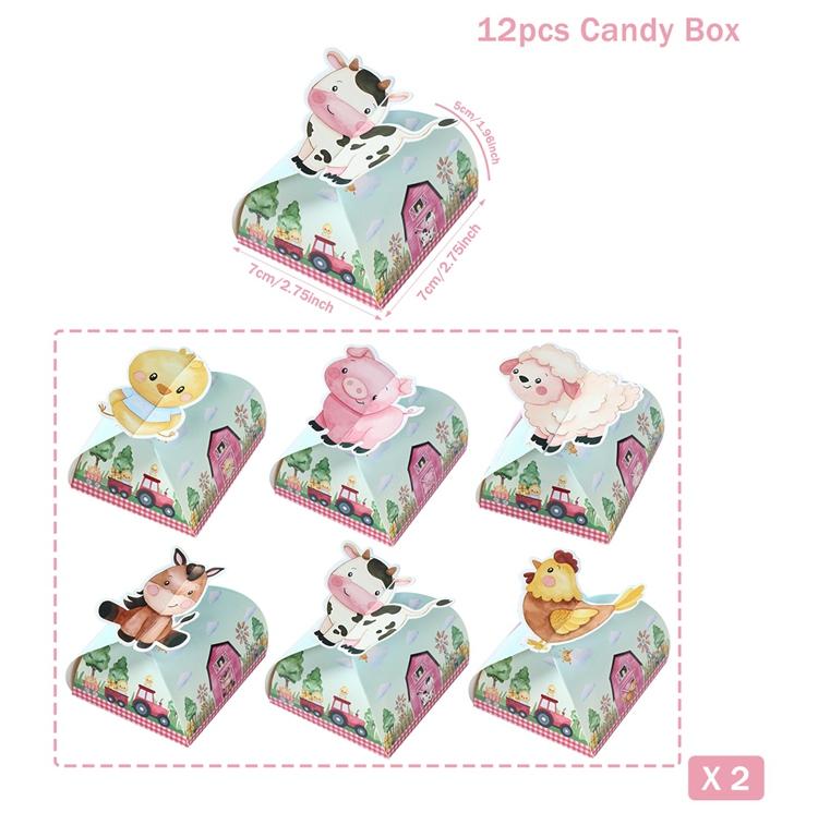 12pcs Farm Theme Paper Candy Cake Cookie Gift Box Cartoon Animal Packaging Bag Birthday Wedding Decor Party Supplies Baby Shower 7x7x5cm
12pcs Farm Theme Paper Candy Cake Cookie Gift Box Cartoon Animal Packaging Bag Birthday Wedding Decor Party Supplies Baby Shower 7x7x5cm