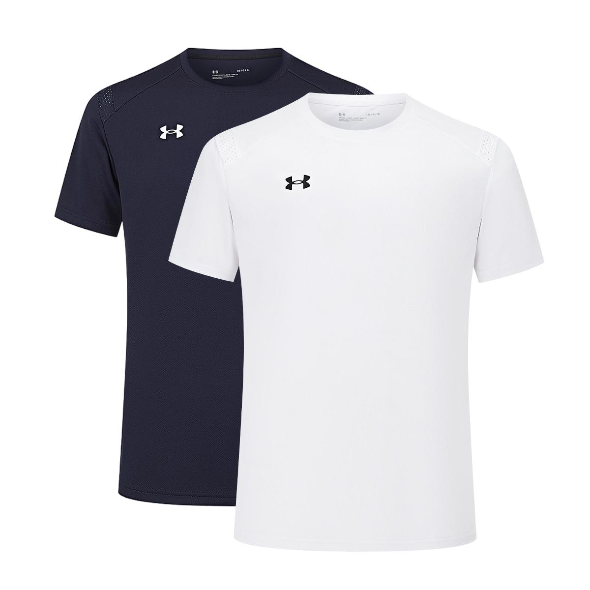 Under Armour Casual Solid Color Cycling Breathable Jersey Knit Crew Neck Short Sleeve T-Shirt 2-Pack Unisex T-Shirts 21500525-100+21500525-409 5XL
Under Armour Casual Solid Color Cycling Breathable Jersey Knit Crew Neck Short Sleeve T-Shirt 2-Pack Unisex T-Shirts 21500525-100+21500525-409 5XL