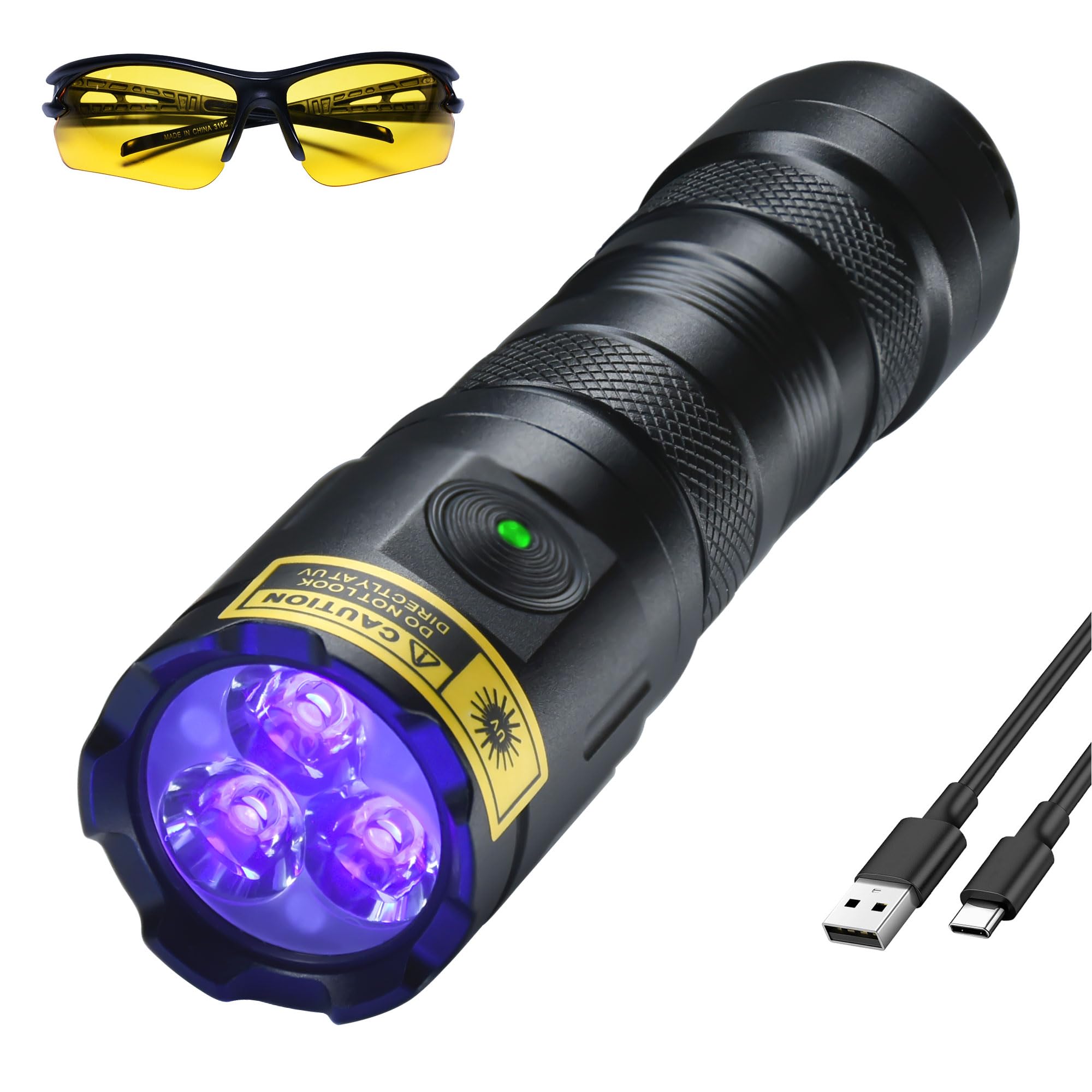 DARKBEAM UV Flashlight, 395nm Black Light - Rechargeable 3-LED Powerful UV Flashlight with USB C, Pet Urine Detector, Permanent Waterproof - UV
DARKBEAM UV Flashlight, 395nm Black Light - Rechargeable 3-LED Powerful UV Flashlight with USB C, Pet Urine Detector, Permanent Waterproof - UV