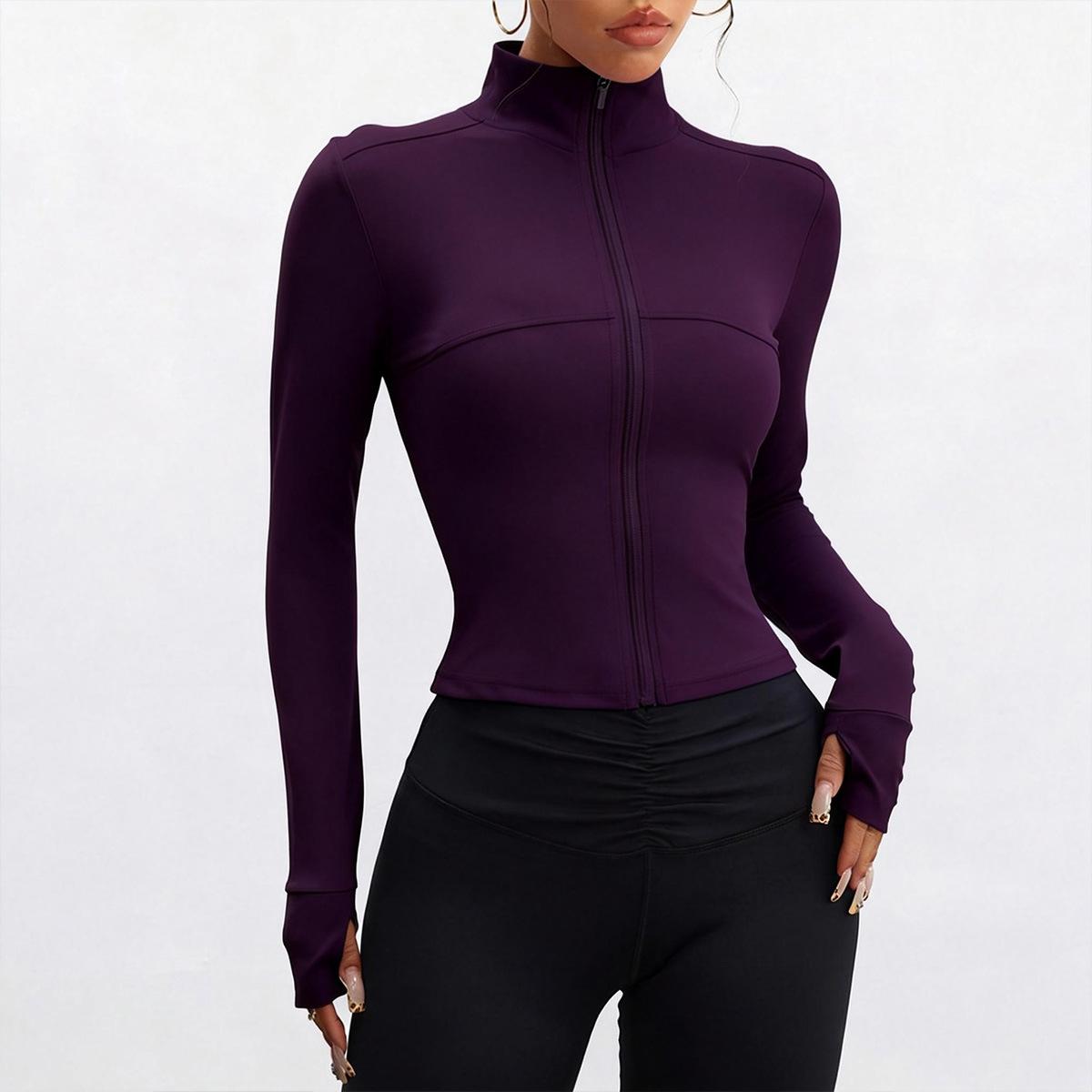 Stand-up Collar Zipped Long-sleeved Yoga Top Lightweight Quick-drying Figure-hugging Yoga Jacket Running and Outdoor Fitness Jacket for Women XL фіолетовий
Stand-up Collar Zipped Long-sleeved Yoga Top Lightweight Quick-drying Figure-hugging Yoga Jacket Running and Outdoor Fitness Jacket for Women XL фіолетовий