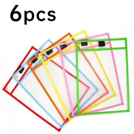 6 Pack Reusable Dry Erase Pockets Sleeves Colorful Dry Erase Pocket Sleeves for School Office Sheet Protector
6 Pack Reusable Dry Erase Pockets Sleeves Colorful Dry Erase Pocket Sleeves for School Office Sheet Protector
