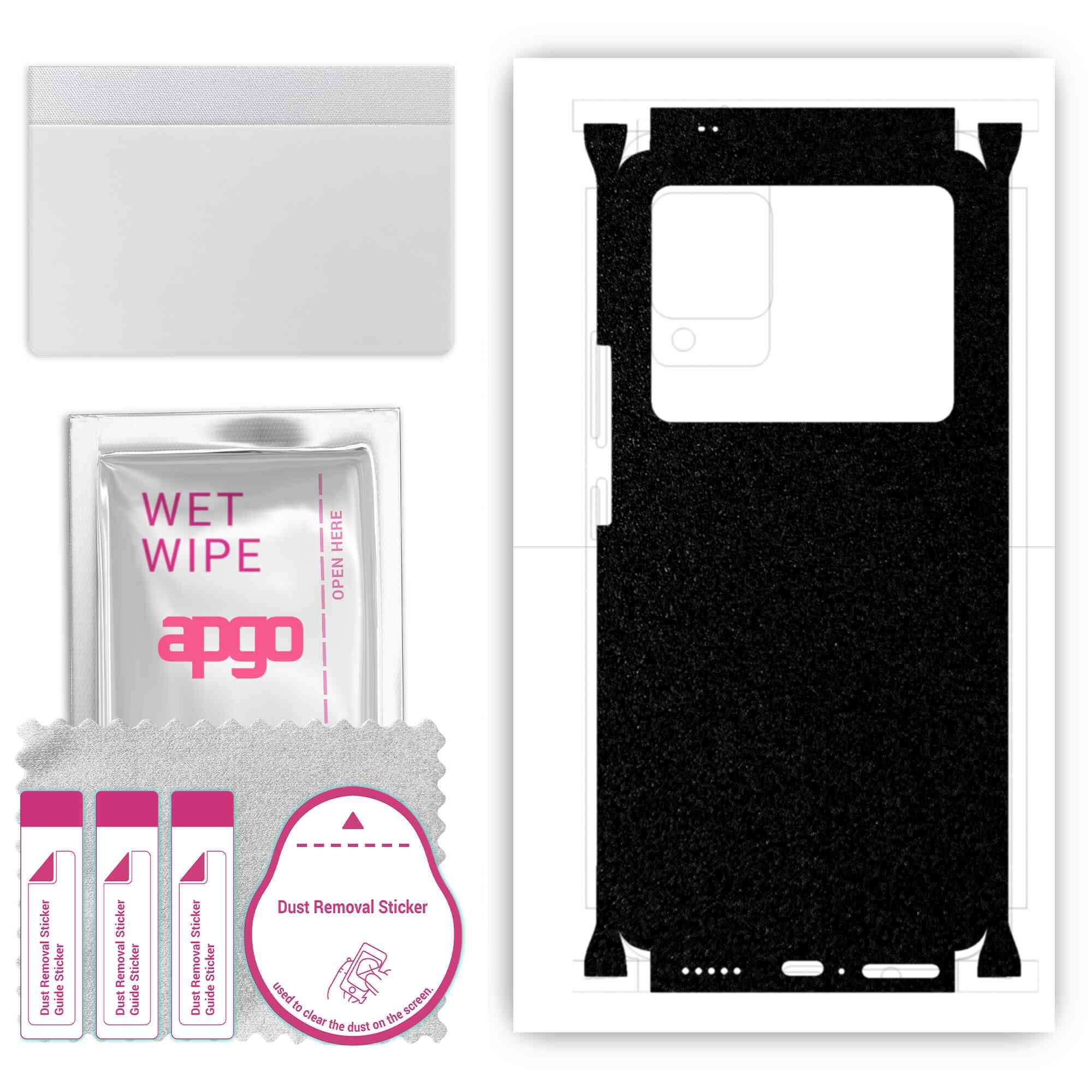 apgo Protective Skin Sticker for the back+sides compatible with Vivo X80, Full Wrap Film, Foil, Vinyl - Pattern Matte Black
apgo Protective Skin Sticker for the back+sides compatible with Vivo X80, Full Wrap Film, Foil, Vinyl - Pattern Matte Black