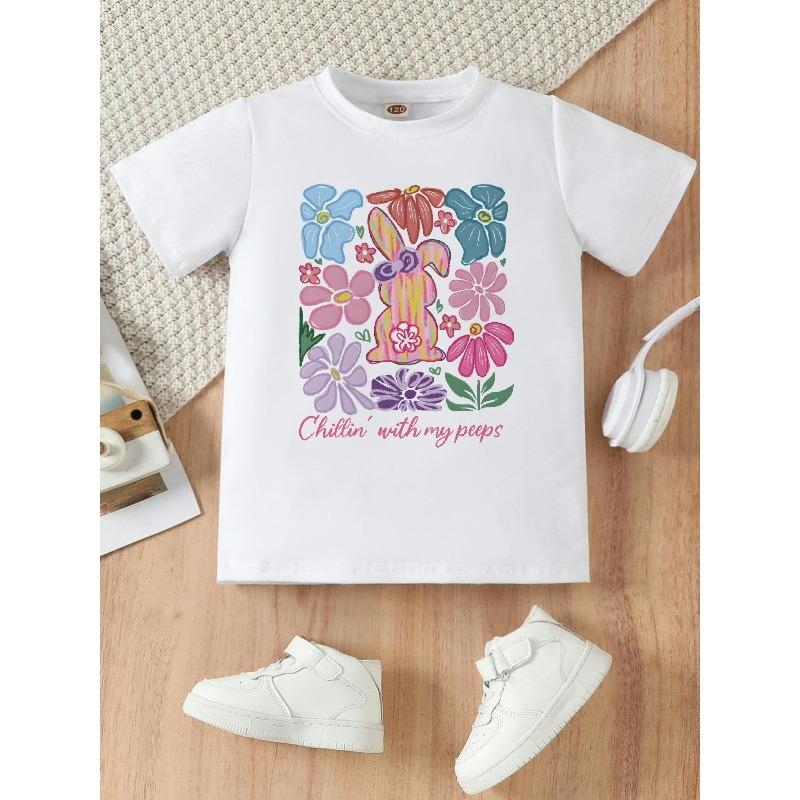 European sizes Adorable T-Shirt Featuring a Graffiti Design of Flowers And Rabbits, with a Round Neckline And Short Sleeves, Perfect for Summer 164cm білий
European sizes Adorable T-Shirt Featuring a Graffiti Design of Flowers And Rabbits, with a Round Neckline And Short Sleeves, Perfect for Summer 164cm білий