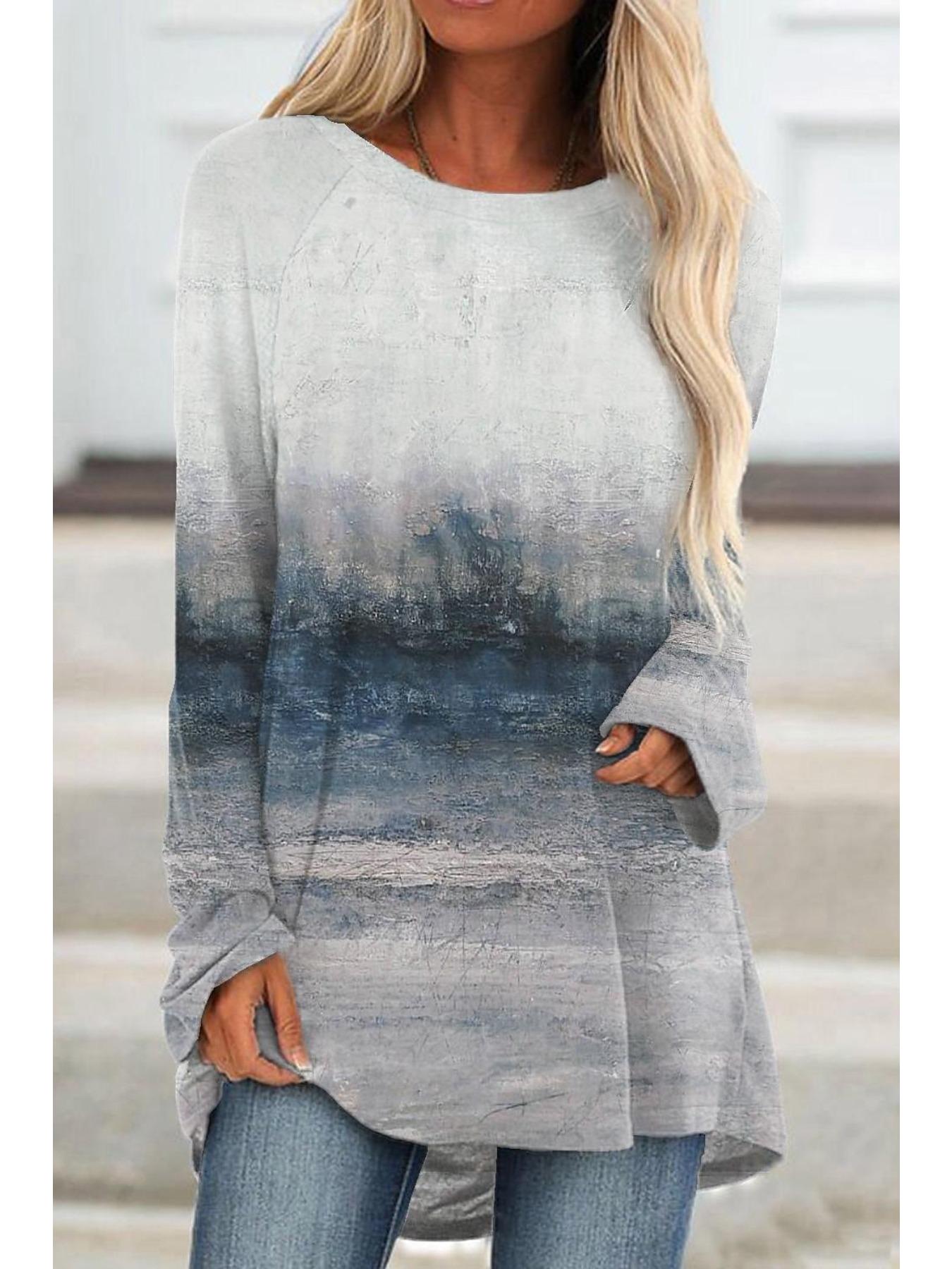 Женская футболка больших размеров с цветочным принтом, удобная, с длинным рукавом и круглым вырезом, повседневная, свободного кроя, средней длины XS
Женская футболка больших размеров с цветочным принтом, удобная, с длинным рукавом и круглым вырезом, повседневная, свободного кроя, средней длины XS