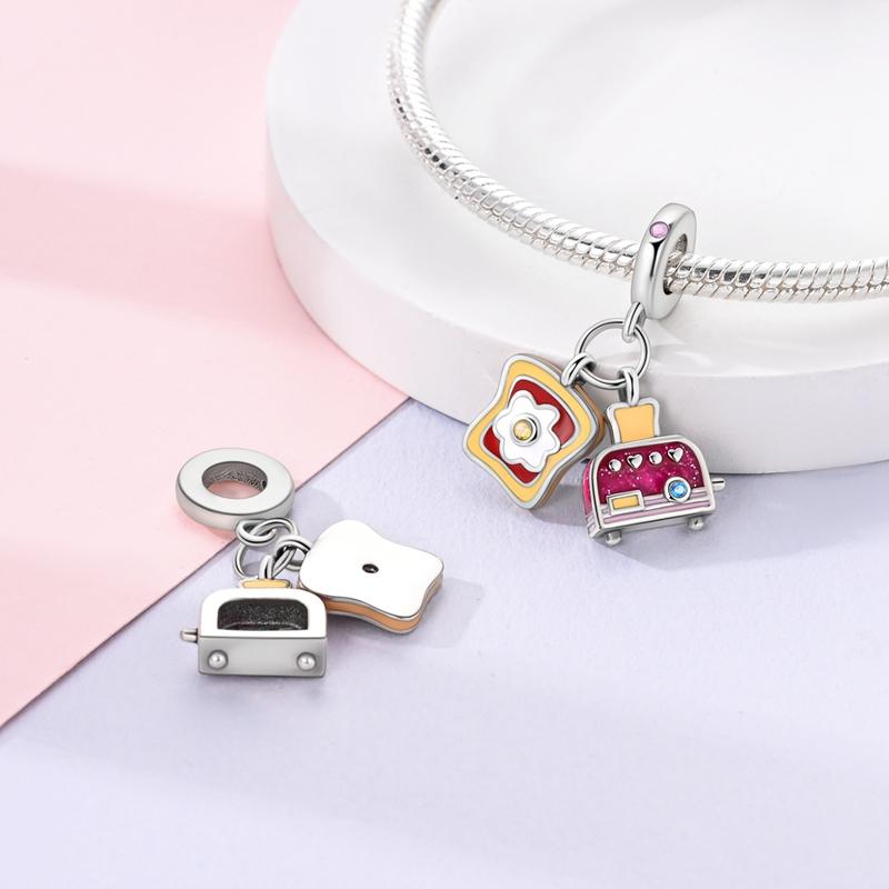 Original Charmscopper Creative Toaster Toast Pendants Fit Charms Platabracelets For Women Jewelry Making Fine Gifts
Original Charmscopper Creative Toaster Toast Pendants Fit Charms Platabracelets For Women Jewelry Making Fine Gifts