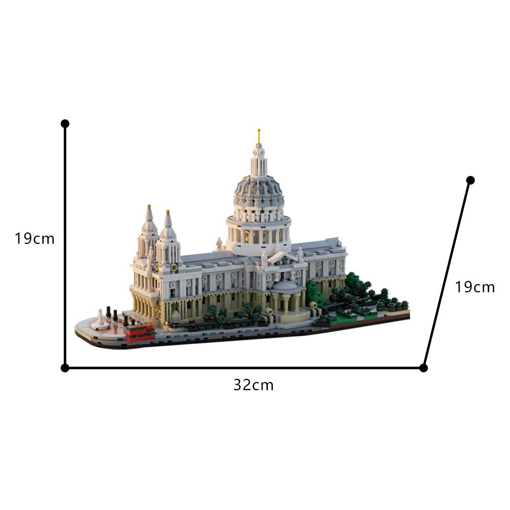 Gobricks MOC London Famous Saint Paul s Cathedral 1:800 Model Bricks Classicism London Cathedral Building Blocks Toys Gift
Gobricks MOC London Famous Saint Paul s Cathedral 1:800 Model Bricks Classicism London Cathedral Building Blocks Toys Gift