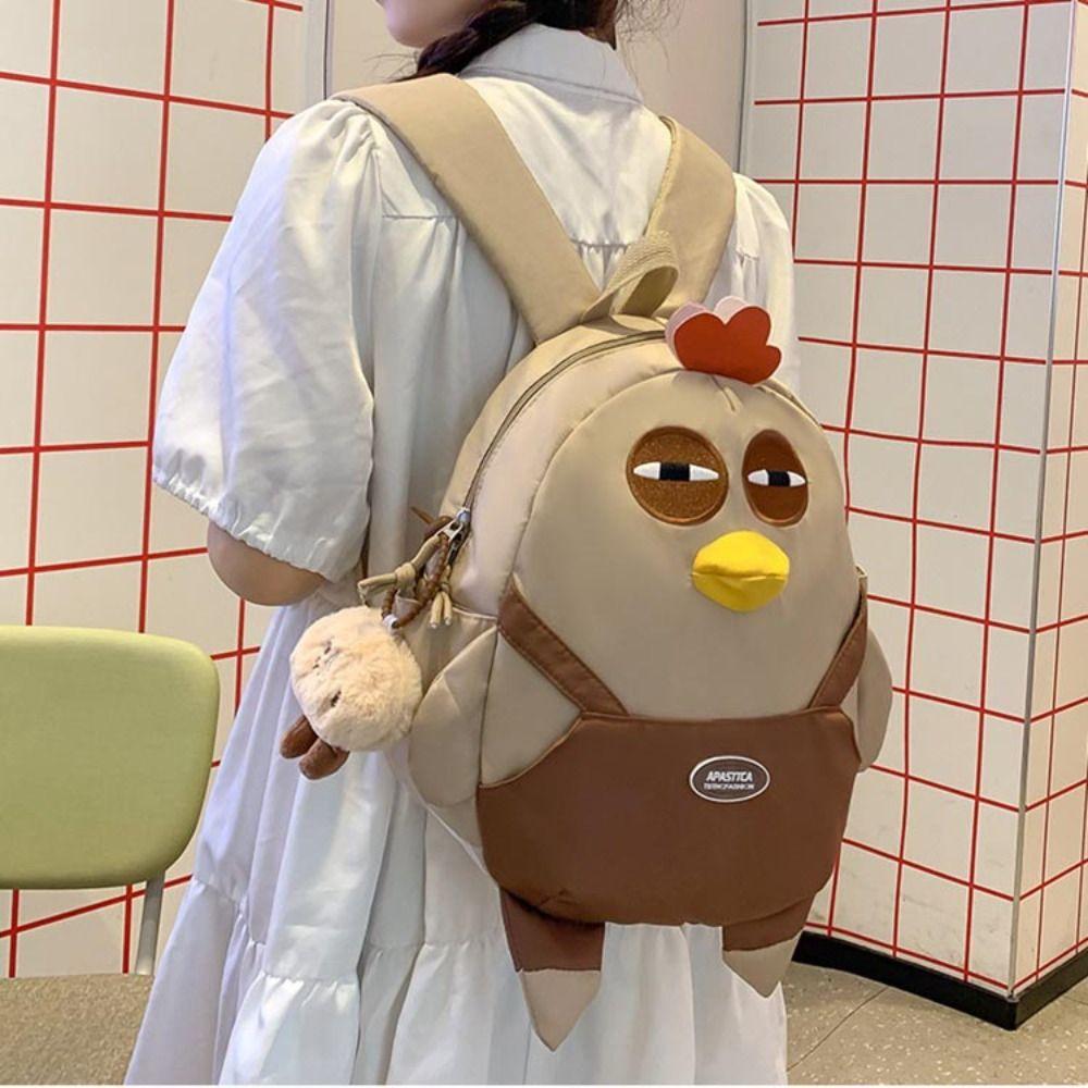 Funny Chicken Nylon Backpack with Pendant Cartoon Students Book Bag Hen Shape School Bag Girls белый
Funny Chicken Nylon Backpack with Pendant Cartoon Students Book Bag Hen Shape School Bag Girls белый
