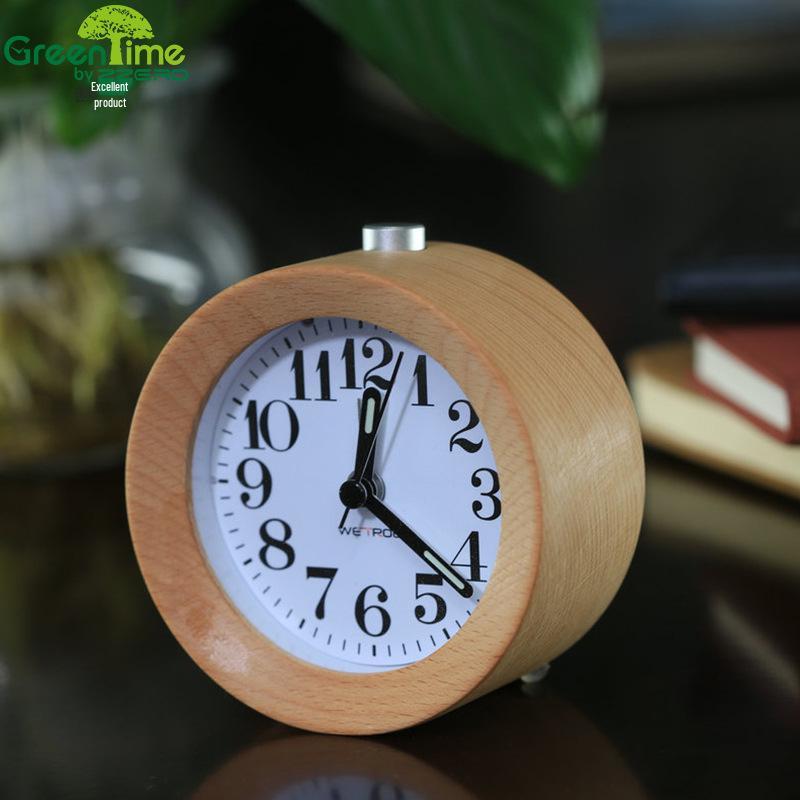 Silent Solid Wood Bedside Alarm Clock - Creative Small Round Design
Silent Solid Wood Bedside Alarm Clock - Creative Small Round Design