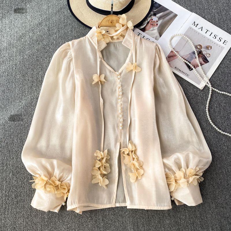 Lantern Long Sleeve V Neck Gloss Casual Top Pullover Apricot color One size
Lantern Long Sleeve V Neck Gloss Casual Top Pullover Apricot color One size