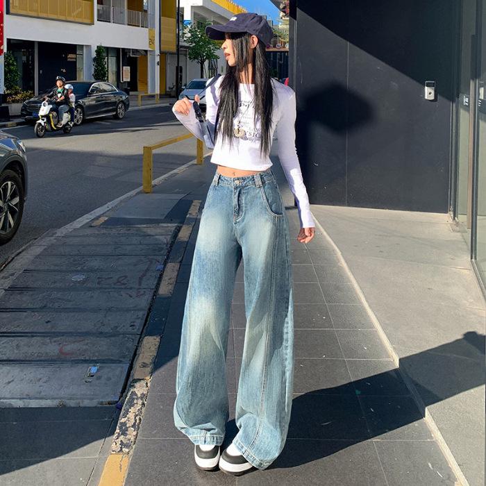 Women s Retro High-Waisted Wide-Leg Jeans - Autumn/Winter 2024 Collection, Loose Slimming Straight Floor-Length Design Large
Women s Retro High-Waisted Wide-Leg Jeans - Autumn/Winter 2024 Collection, Loose Slimming Straight Floor-Length Design Large