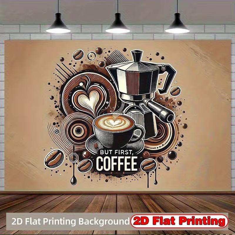 2D Coffee Art Backdrop But First Coffee Kitchen Photography Background 47.2x31.5inch/120*80cm
2D Coffee Art Backdrop But First Coffee Kitchen Photography Background 47.2x31.5inch/120*80cm