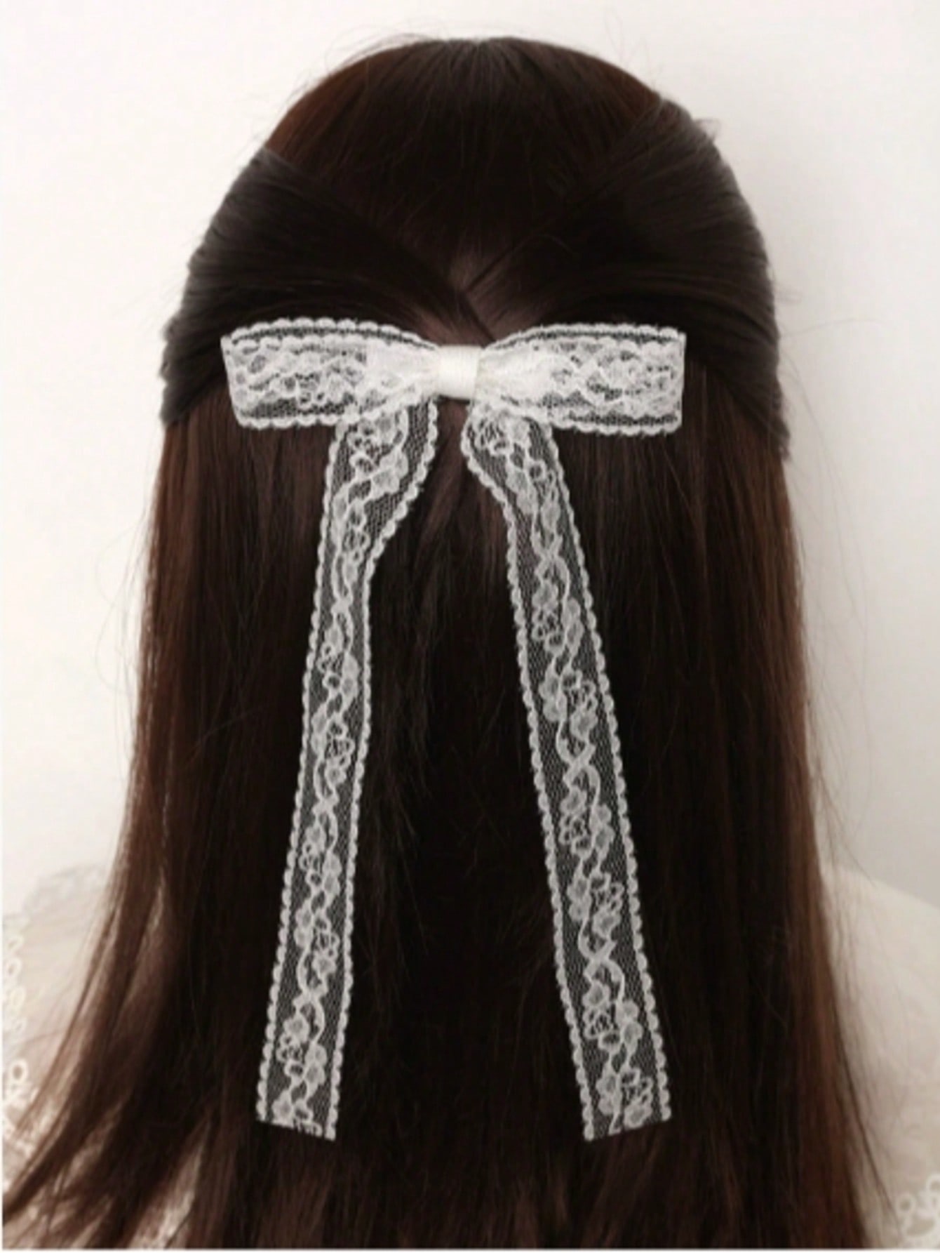 Cute Japanese Style Black & White Lace Bow Hair Clips, Summer Side Bangs Hair Accessories, Claw Clips, Hair Claws White Long
Cute Japanese Style Black & White Lace Bow Hair Clips, Summer Side Bangs Hair Accessories, Claw Clips, Hair Claws White Long