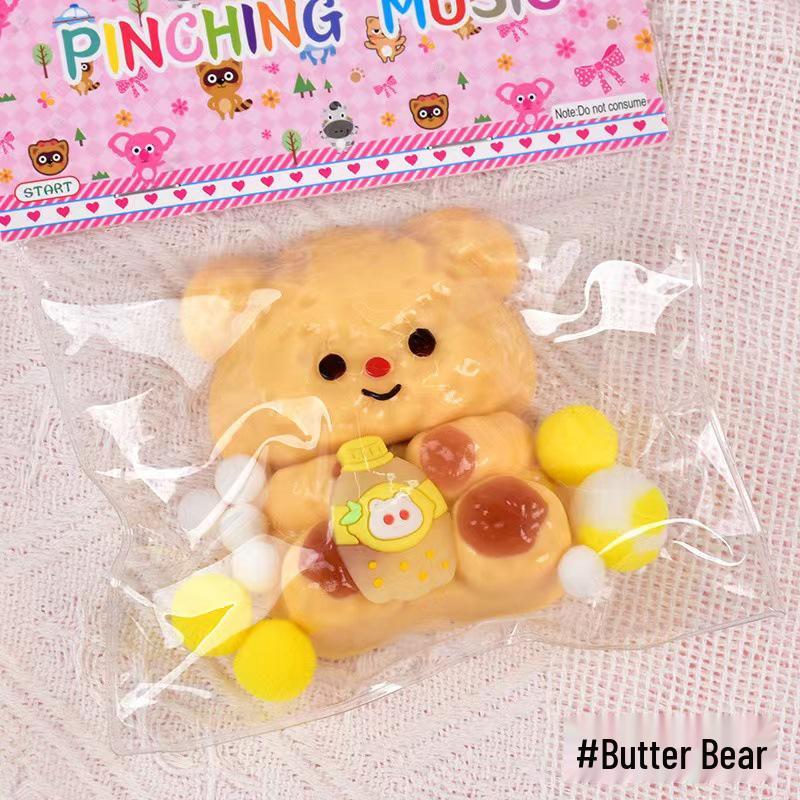 Силиконовая мультяшная игрушка для снятия стресса Масляный медведь
Силиконовая мультяшная игрушка для снятия стресса Масляный медведь