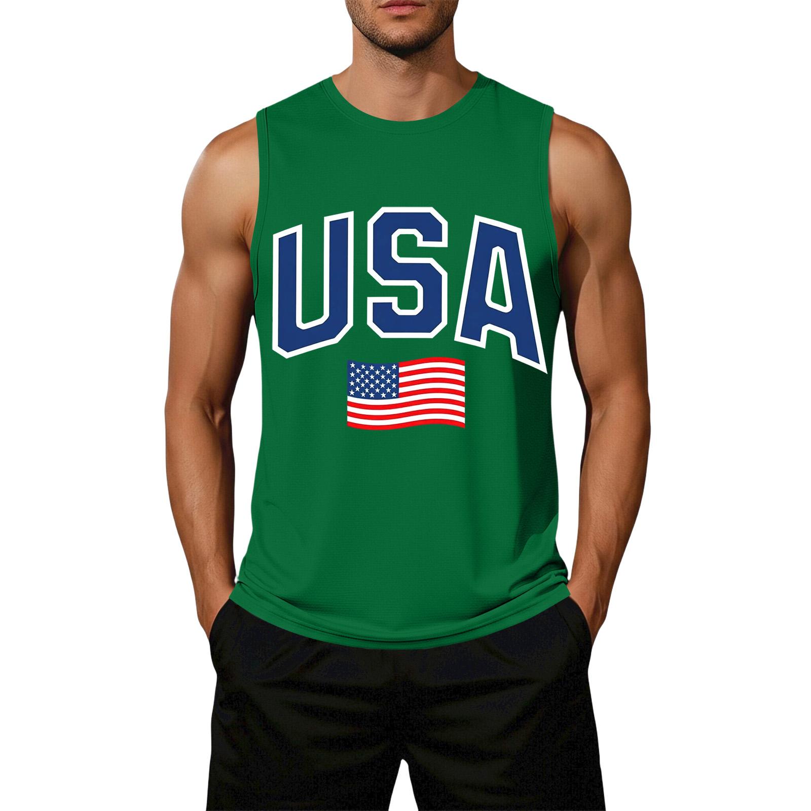 Men s Loose Fit Casual Sleeveless Top Flag Print Graphic Semi-Quincentennial USA Patriotic Design Cotton Blend Fabric Summer Wear XXL зелёный
Men s Loose Fit Casual Sleeveless Top Flag Print Graphic Semi-Quincentennial USA Patriotic Design Cotton Blend Fabric Summer Wear XXL зелёный