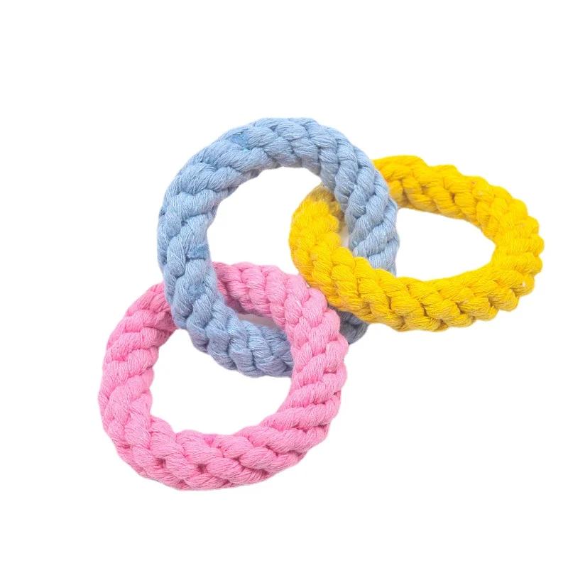 Pet Toy Bite-Resistant Cotton Rope Rings Dog Toys for Dogs Chew Tooth Cleaning Supplies Pet Accessories
Pet Toy Bite-Resistant Cotton Rope Rings Dog Toys for Dogs Chew Tooth Cleaning Supplies Pet Accessories