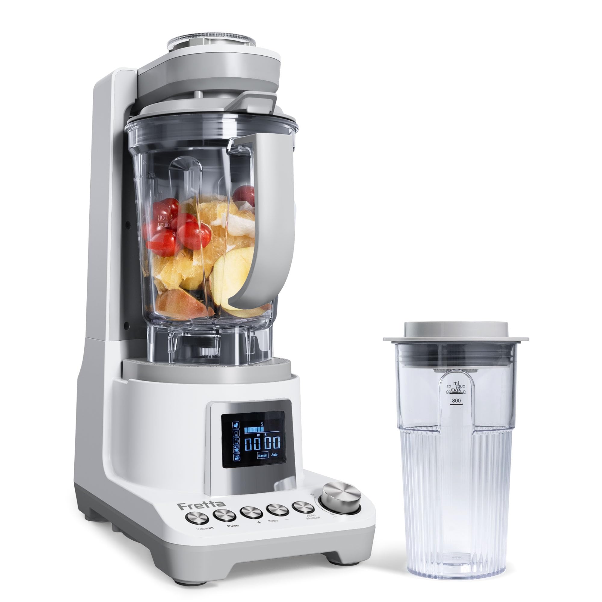 Fretta Vacuum Mixer Vacuum Blender 1500ml Large Capacity High Power High Speed Rotation Can Crush Ice 6 Blades Smoothie No Oxidation Juice/Soup/Sauce
Fretta Vacuum Mixer Vacuum Blender 1500ml Large Capacity High Power High Speed Rotation Can Crush Ice 6 Blades Smoothie No Oxidation Juice/Soup/Sauce