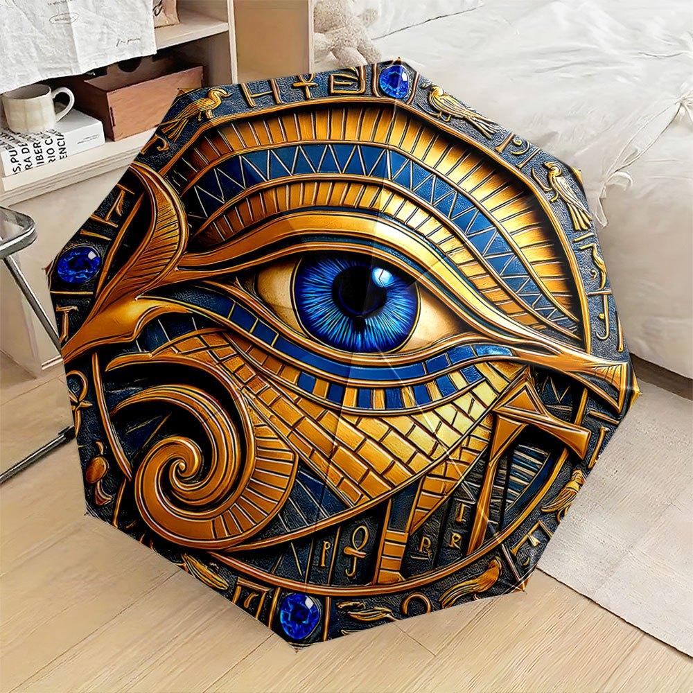 Automatic Folding Umbrella Golden Eye of Horus with intricate blue and gold detailing. Portable collapsible design, casual out (as the picture,iron&8K)
Automatic Folding Umbrella Golden Eye of Horus with intricate blue and gold detailing. Portable collapsible design, casual out (as the picture,iron&8K)