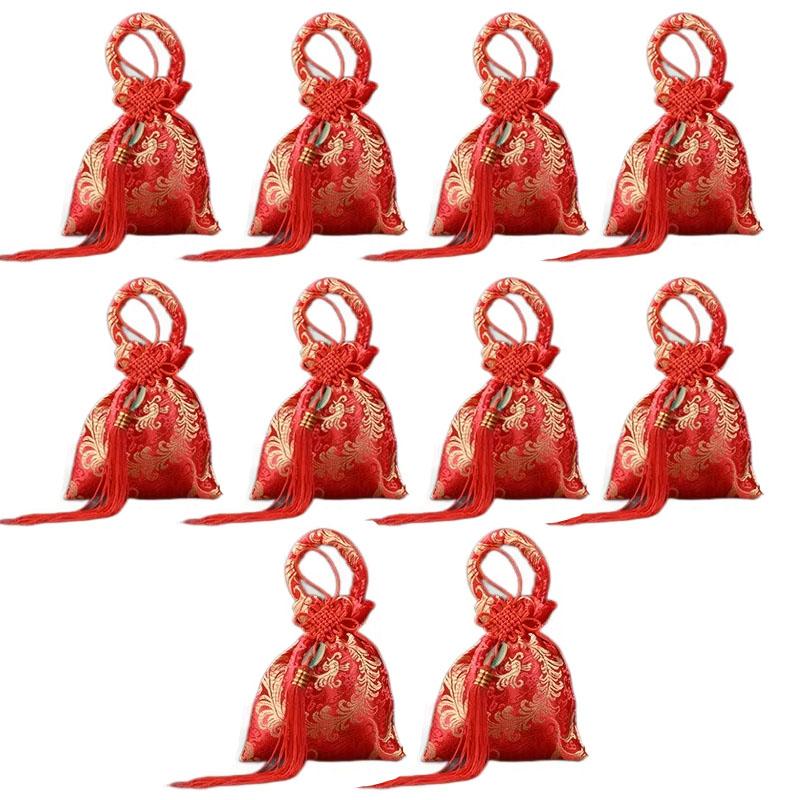 10pcs Chinese Style Canvas Flower Drawstring Bag Large Capacity Korean Style Festive Sugar Bag Wedding Handheld Candy Bags
10pcs Chinese Style Canvas Flower Drawstring Bag Large Capacity Korean Style Festive Sugar Bag Wedding Handheld Candy Bags