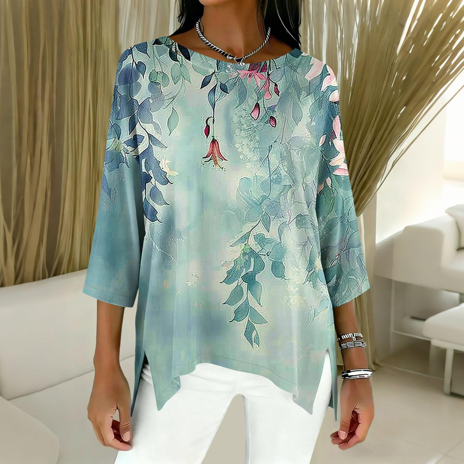 Women s 3/4 Sleeve Shirts Graphic Tees Shirts Casual Basic Tops Pullovers L
Women s 3/4 Sleeve Shirts Graphic Tees Shirts Casual Basic Tops Pullovers L