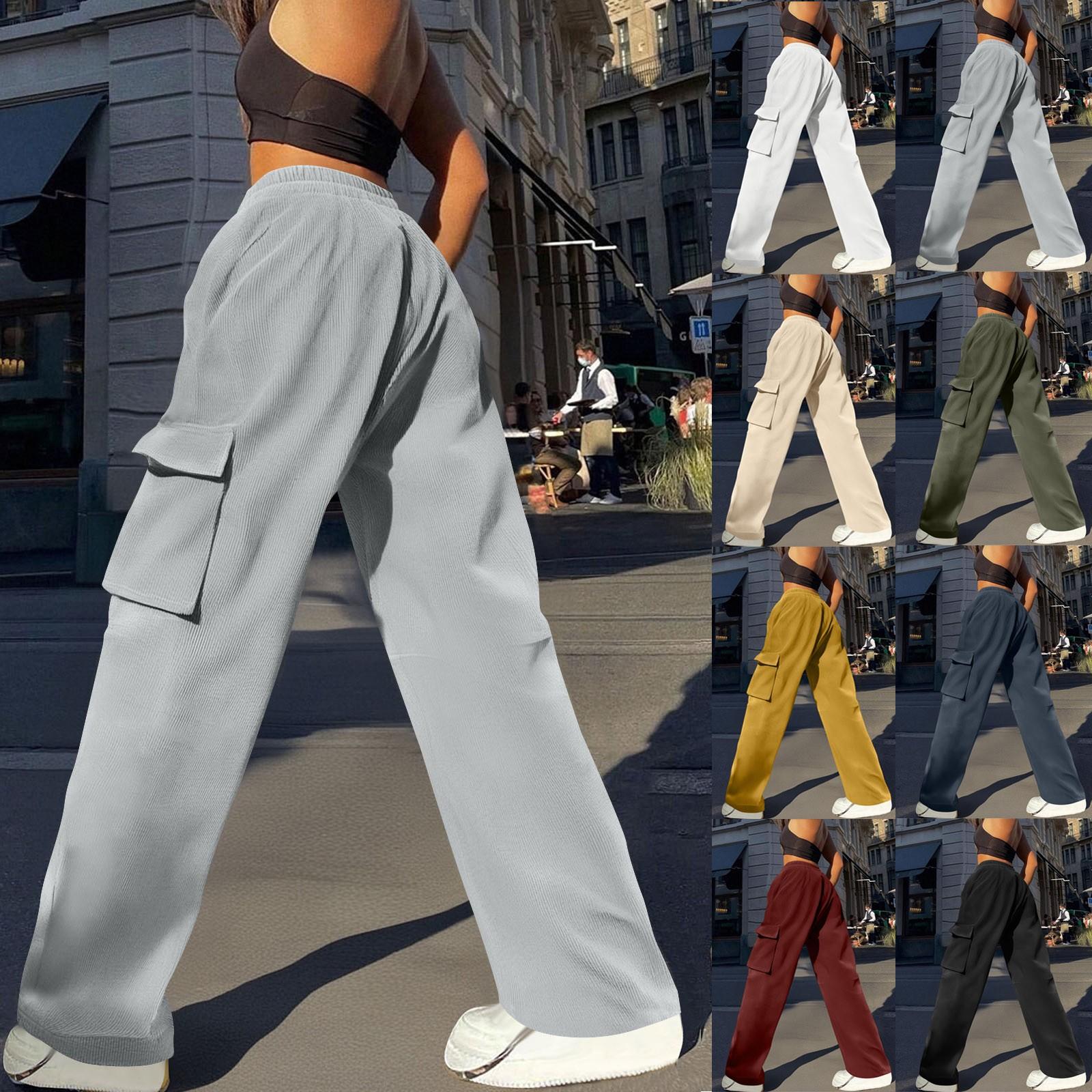 Womens Trendy Casual Streetwear Baggy Cargo Pants With Pockets Wide Leg Trousers Loose Overalls Long Pants L винний
Womens Trendy Casual Streetwear Baggy Cargo Pants With Pockets Wide Leg Trousers Loose Overalls Long Pants L винний